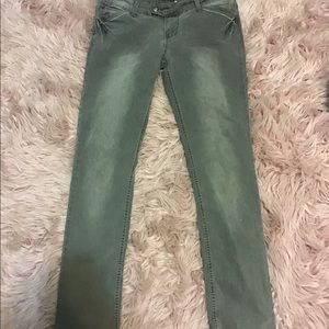 Gray jeans with silver accents